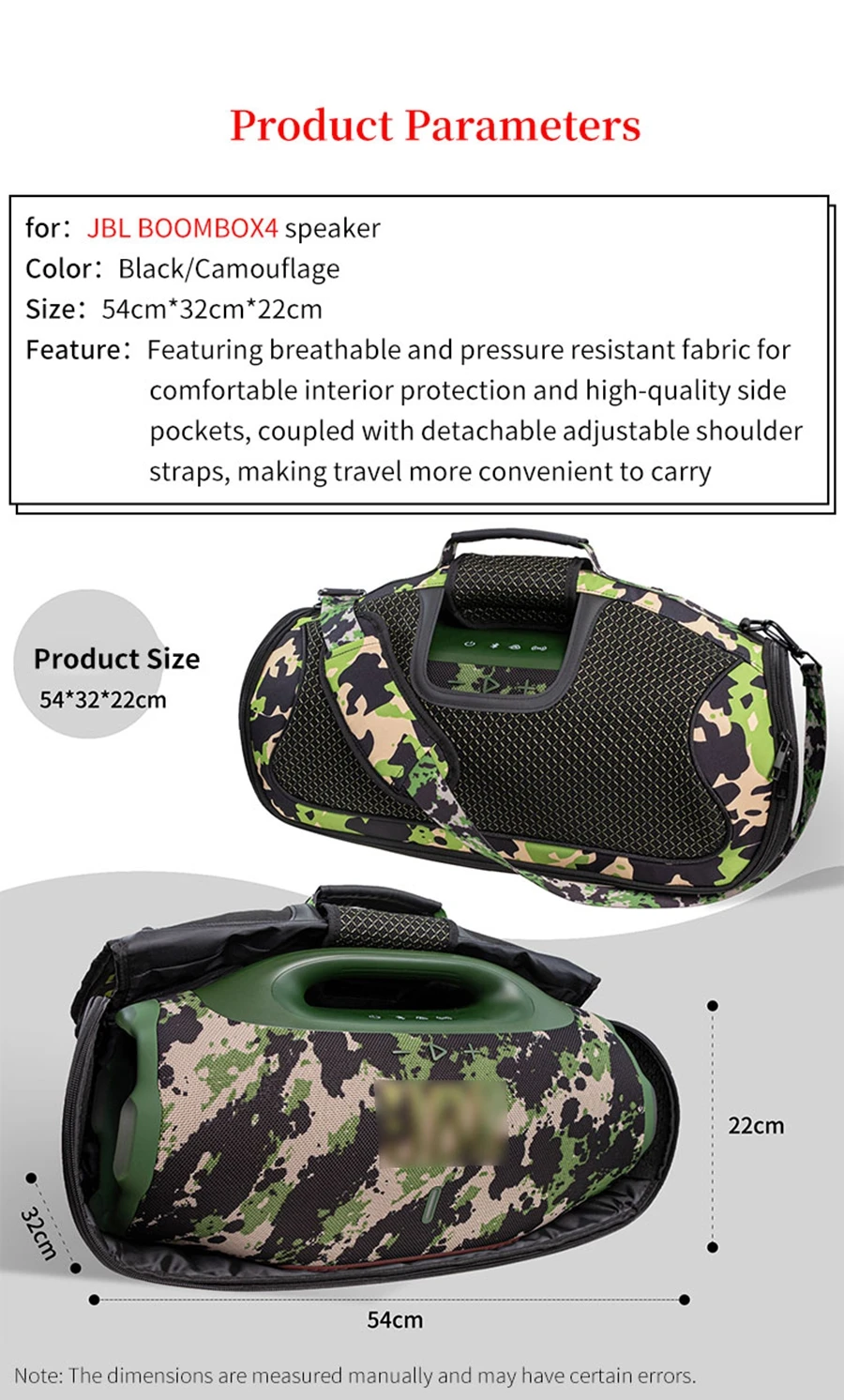 Portable Speaker Bag for JBL BOOMBOX4 3 Speaker Sound Permeable Bags BOOMBOX 4/3 Transparent Box Outdoors Travel Carrying Case