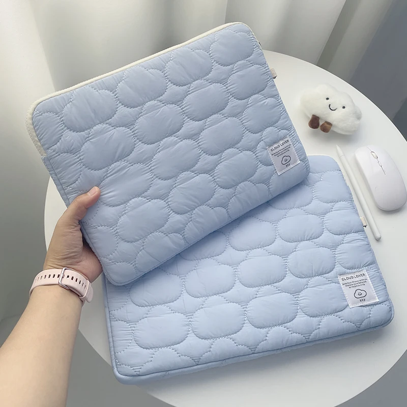 Nouveau Cloud pochette pour ordinateur portable Ipad sac coton grande capacité stockage broderie 11/13/14/15 15.6 16 pouces pochette pour ordinateur portable - AliExpress