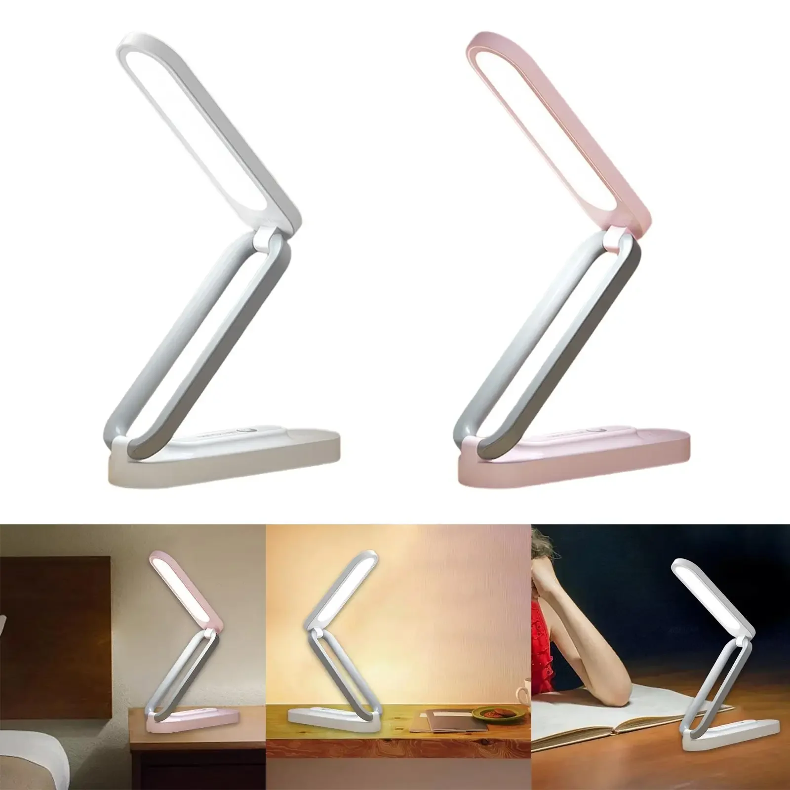 Desk Lamp Night Light Eye Protection Charging Folding Touch Learning Super Bright Stepless Dimming USB