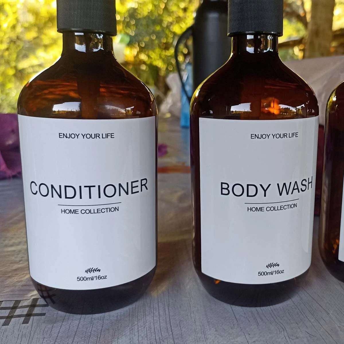 Apothecary Dispenser Bath Shampoo and Conditioner Bottle with Waterproof Label Bamboo Pump Shower Body Wash Lotion Container,soap dispenser,refillable bottle,shampoo dispenser,soap dispenser bottle,refillable plastic bottles