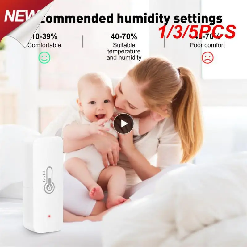 

1/3/5PCS App Control Mini Temperature Humidity Sensor Battery Powered Real-time Detecter Hygrometer Temperature Sensor