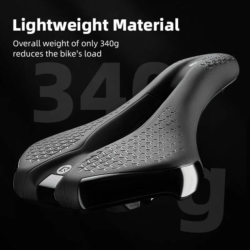 ROCKBROS Bicycle Seat Saddle MTB Road Bike Hollow Breathable Shockproof Cycling PU Non-Slip Leather Cushion