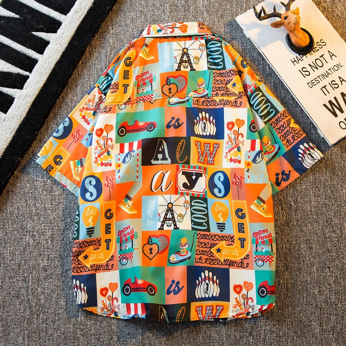 Couple floral shirt men's summer short sleeved design retro trend vacation leisure  half sleeved  mens shirts