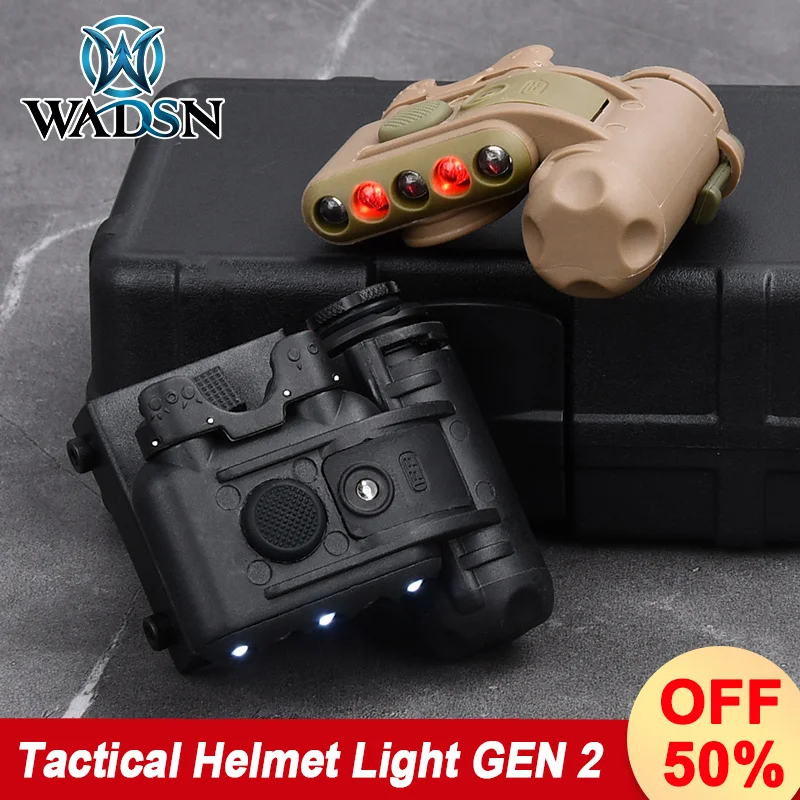 

WADSN Fast Helmet GEN 2 White Red Light Tactical Airsoft Scout Signal Outdoor Weapon Hunting GEN II Helmets Flashlight Accessori