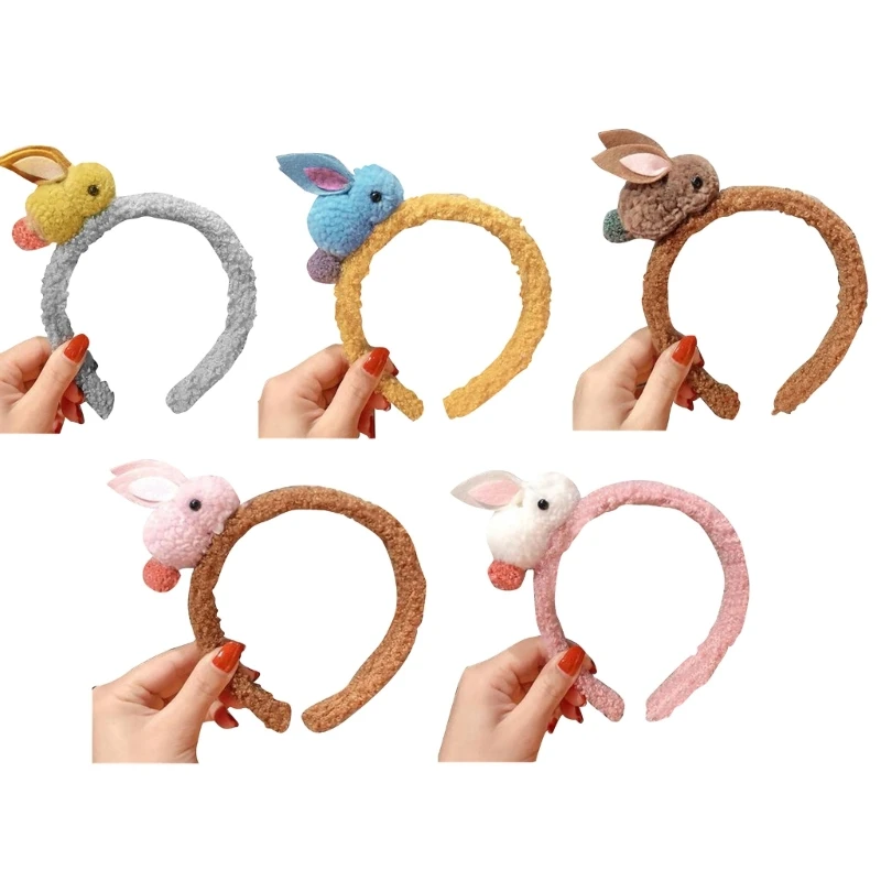 

Rabbit Headband Plush Headpiece Bunny Decorative Hairhoop Costume Accessory