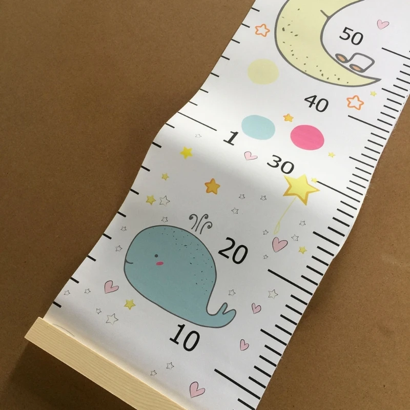 Portable Kids Height Measurement Chart Ruler Room Decor Wall Decor Stylish Height Meter Wood Frame Home Ornaments