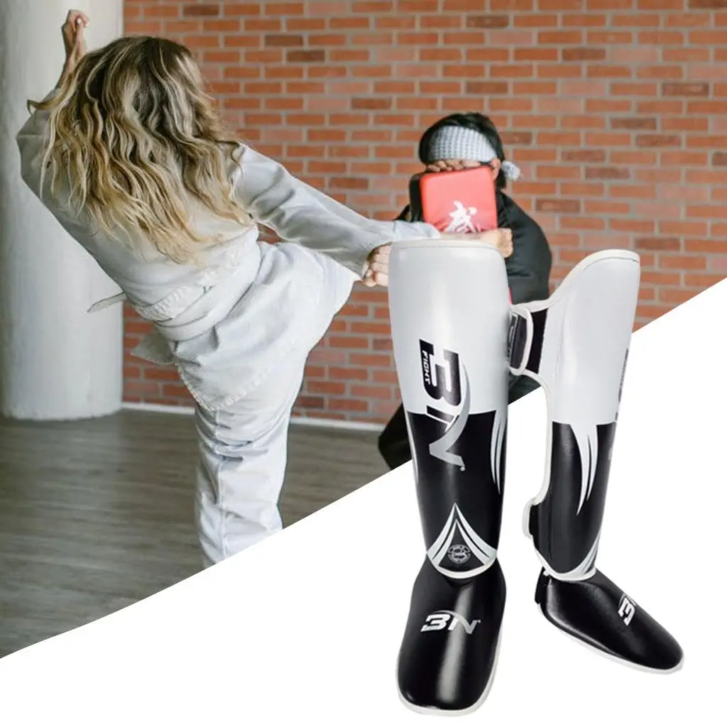 Shin Guards Protective Leg Taekwondo Kickboxing Kung Fu Boxing Karate Equipment Protect Ankle Foot Leg