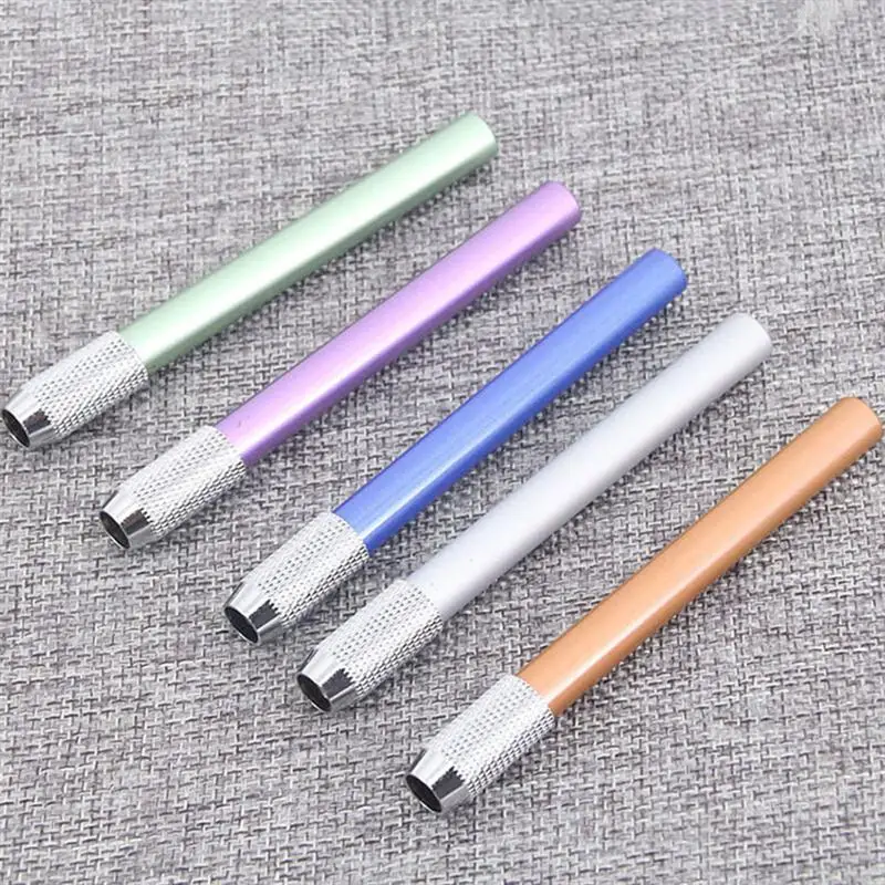 3pcs Metal Pencil Extender Sturdy Pencil Holder Lengthener Portable Pencil Extension Rod Artistic Drawing Supplies for Artists School Home (Random