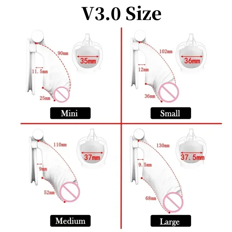 New Analogue Penis Male Chastity Cage Anti Dislocation Penis Ring Gay Bondage Abstinence Control Cock Cage Adult Erotic Men Toys