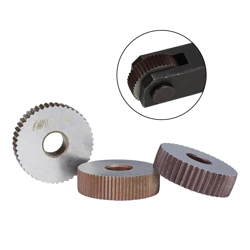 Lathe knurling tools 1.5mm HSS anti slip single straight coarse diameter 28mm for metal lathe wheel knurling tool set