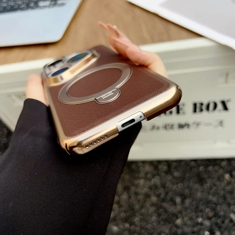 Electroplated Metallic Paint Phone Case with Full Lens Coverage, Shockproof and Drop-Resistant