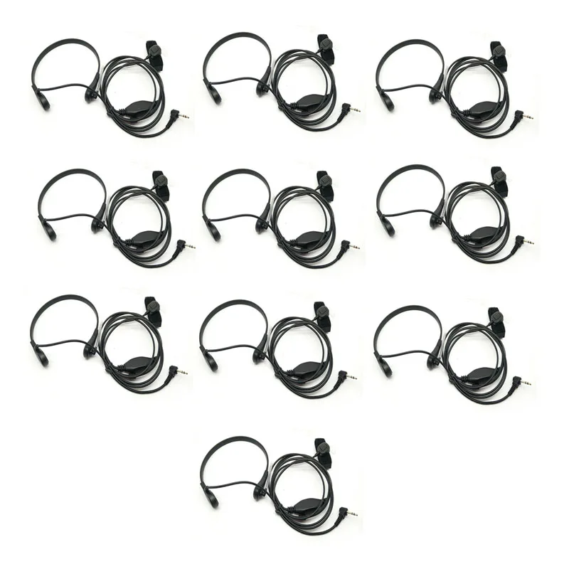 

10x Throat Vibration 1 Pin 2.5mm Finger Air Tube Headset PTT Microphone for Motorola Talkabout MH230R T3 T4 T60 T80 MR350R Radio