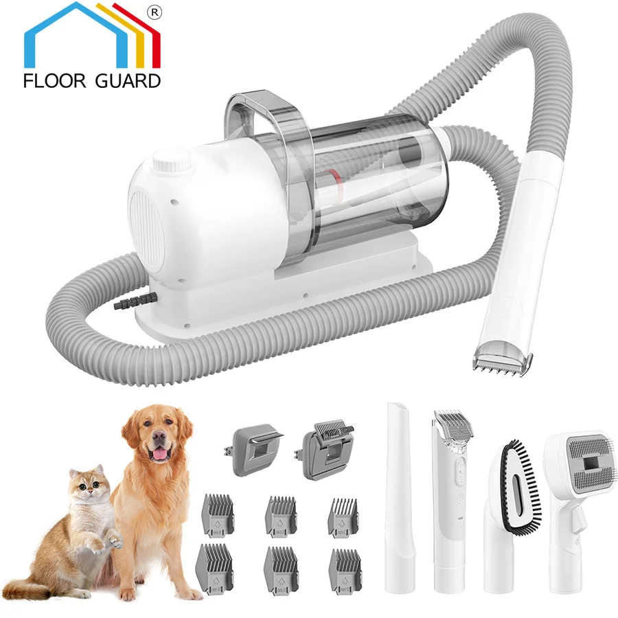 Dog Grooming Vacuum Pet Grooming Kit 2.3L Capacity Larger Pet Hair Dust Cup Dog Brush Vacuum for Hair Cleaner 4 IN 1