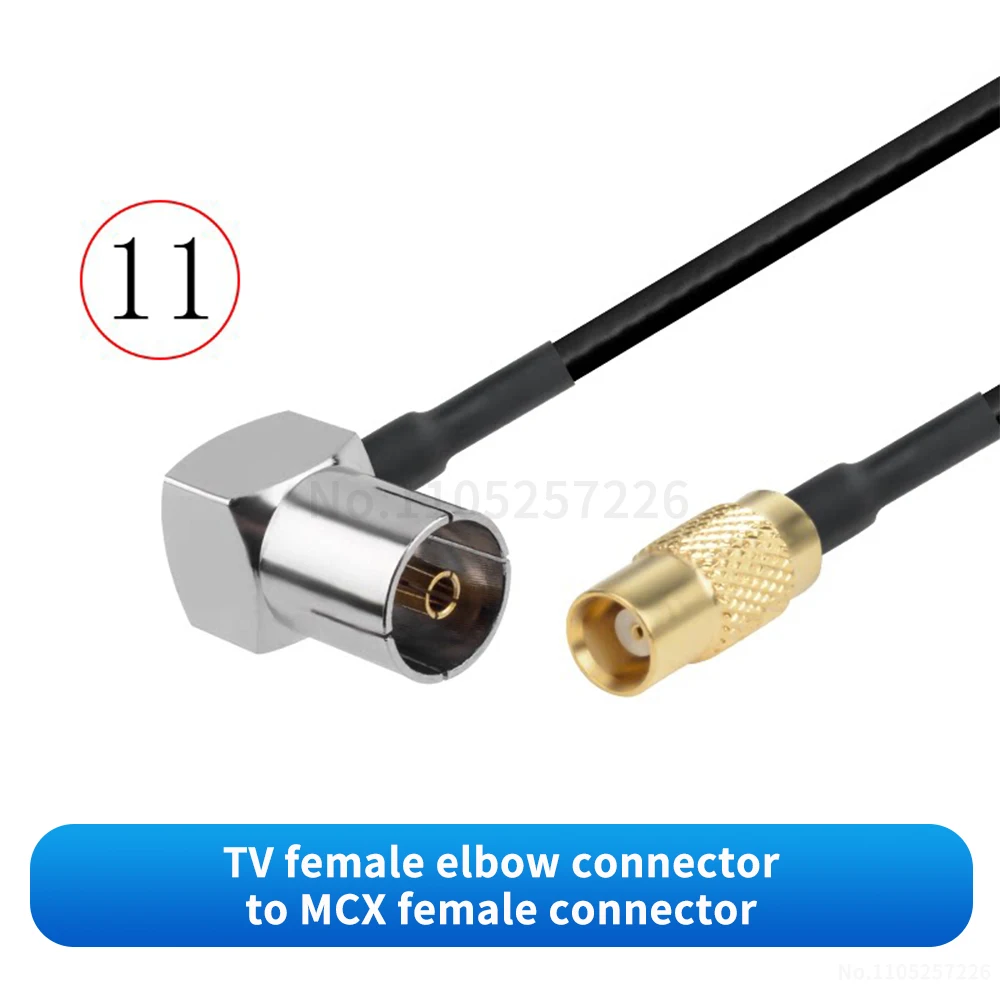 TV-zu-MCX-Stecker/Buchse (RG316 schwarzes RF-Adapterkabel) TV-zu-MCX-Signalverbindungskabel-Verlängerung (1 Stück) – Detail 12