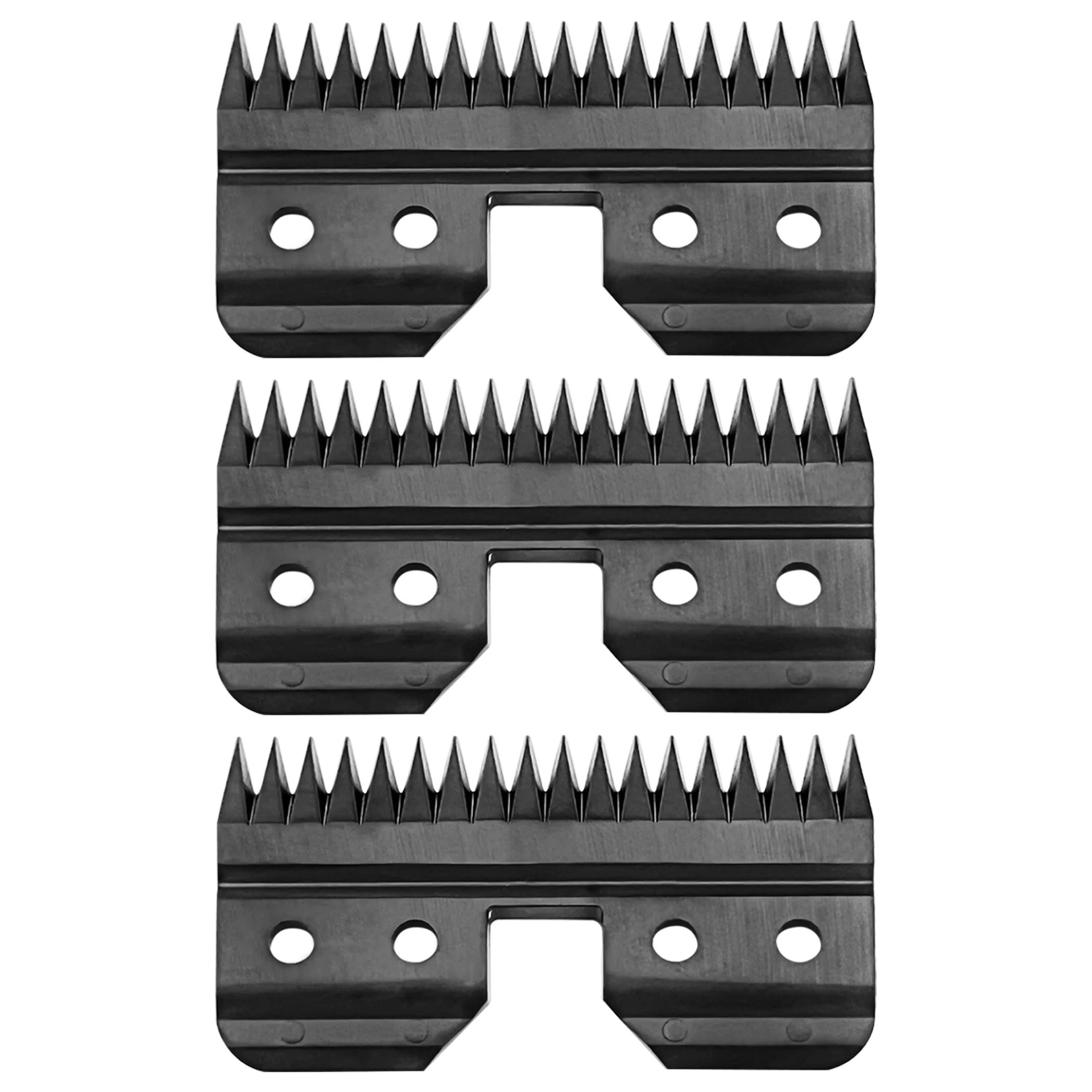 3pcs Black Fast Feed Ceramic Blades Replacement Blades for Oster Fast Feed Clipper A5 Grooming