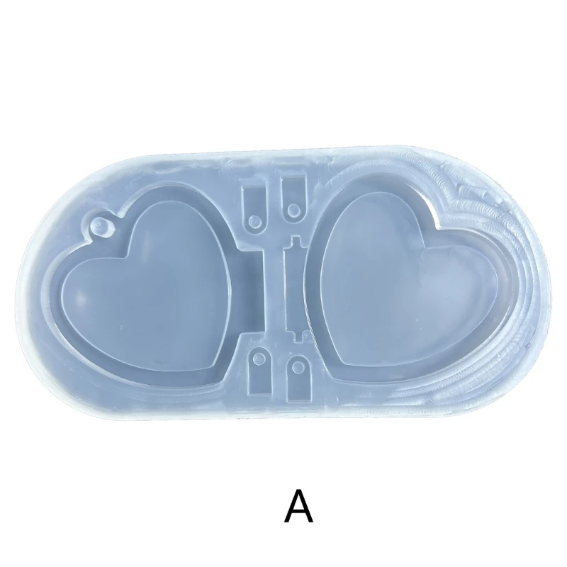 2023 New Oval/Heart Silicone Resin Mold,Folding Picture Frame Mold for DIY Crafts Pendant Jewelry Making Keychain Silicone Mold