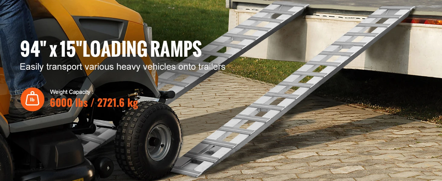 Rampe aluminium 94x15 pouces 6000 lbs