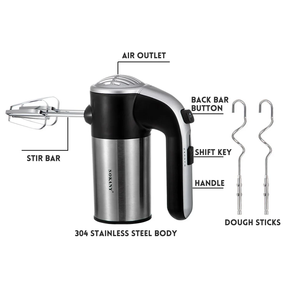 Electric Hand Mixer Whisk Egg Beater Cake Baking Home Handheld Small Automatic Mini Cream Food Whisk Blenders Kitchen 800/500W food mixer handheld blender