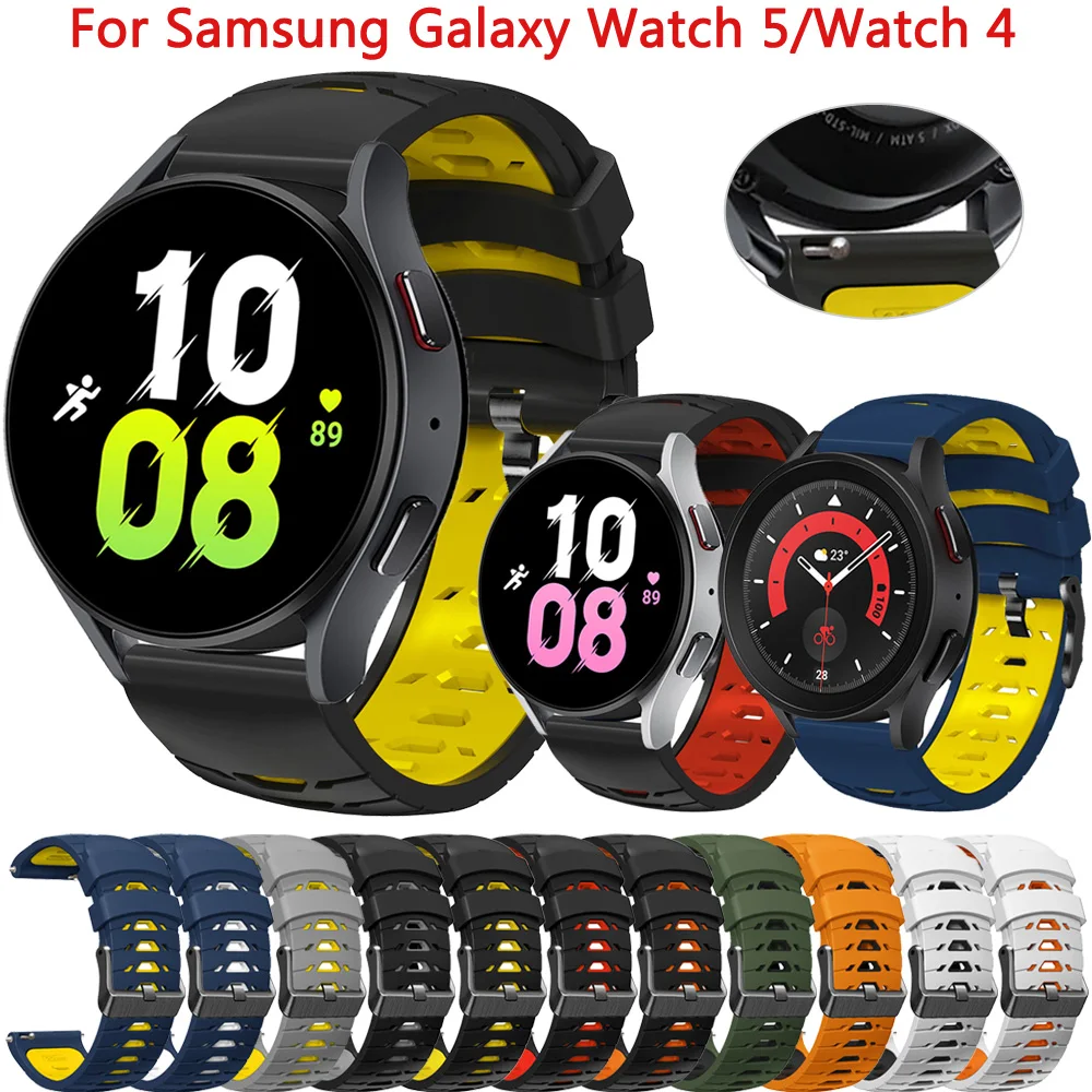 Cinturino Per Samsung Galaxy Watch 5 4 44Mm 40Mm Pro 45Mm Smartwatch Cinturino In Silicone Per Galaxy Watch4 Classic 46Mm 42Mm
