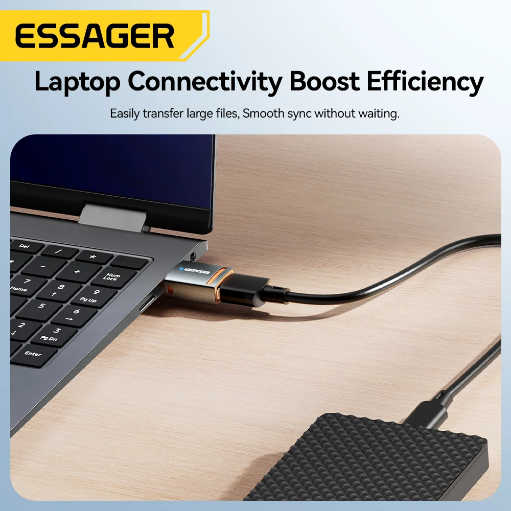 Essager USB 3.0 OTG 어댑터, USB-A 마이크로-USB 마이크로 iP C타입 수 컨버터, 맥북, 삼성, 아이폰용 OTG 어댑터