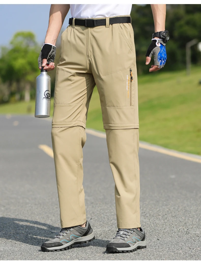 Men's Convertible Quick Dry Hiking Pants with Detachable Legs