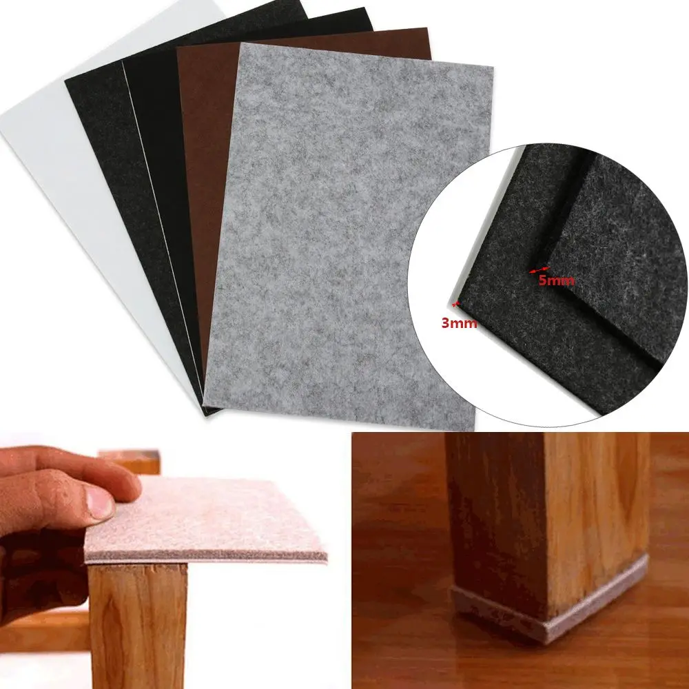 Description Picture 2 of item3/5mm Self Adhesive Furniture Leg Felt Pads Anti Slip Chair Table Mats Floor Protection Anti Scratch 21*30cm DIY Cutting