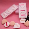 Estuche para borla marshmallow de maquillaje: Pack 3 pzas Transparente | Emoape
