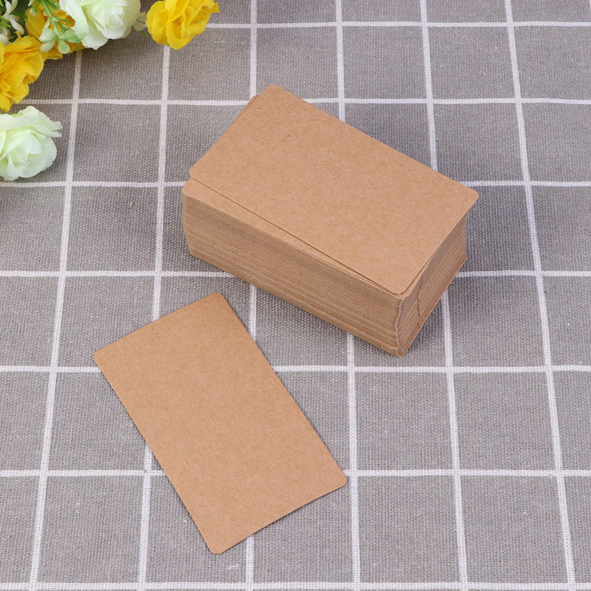 Paper Cards Blank Flash Cards DIY Kraft Paper Message Note Business Vocabulary Word For Home Office Leave A Message business cards custom cards