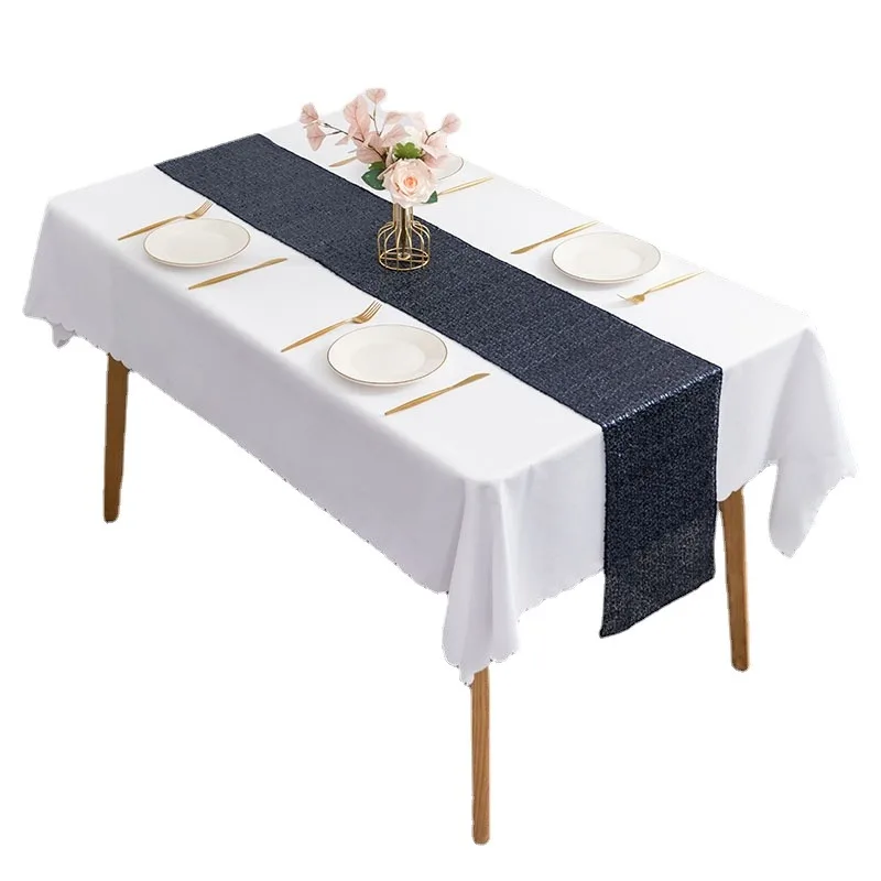 

Satin Table Runner Solid Color Black Pink Gold Black Blue Elegant Table Runner for Wedding Birthday Home Hotel Table Decoration