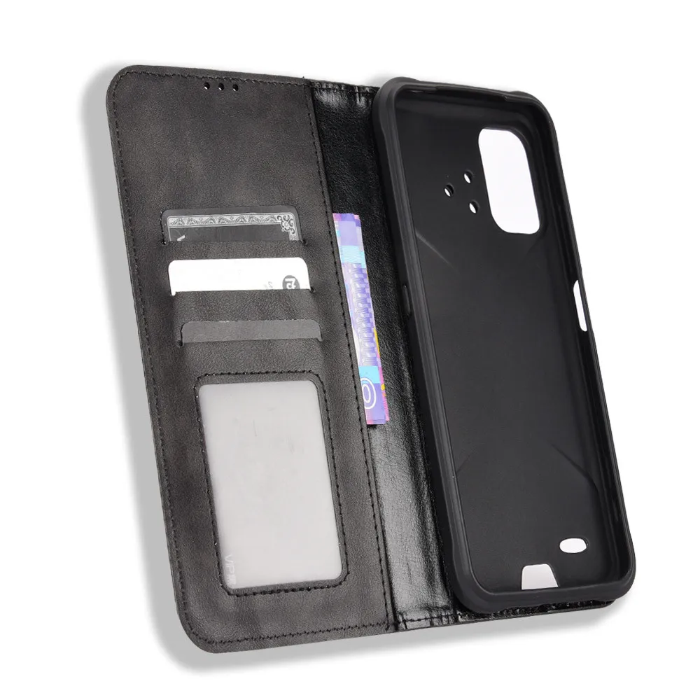 Luxury PU Leather Wallet with Magnetic Adsorption Phone Case and Protective Bags