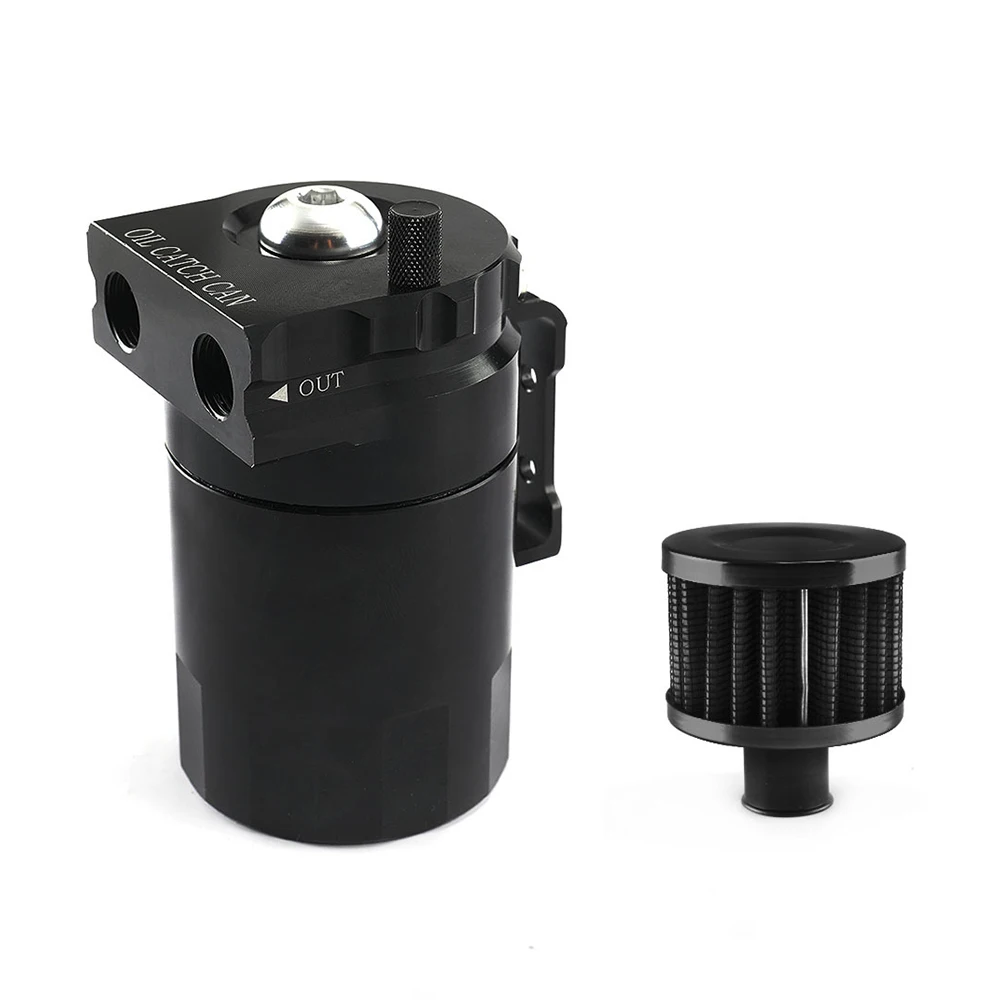 

Oil Jug Universal Baffle Aluminum Oil Collector Oil Storage Tank with Air Filter Red Black Blue Silver Oil Collection Tank Kit