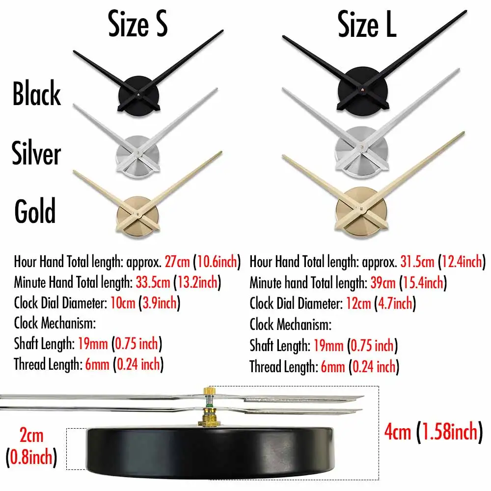 MCDFL DIY Large Wall Clock Metal Mechanic Accessories Models Motor