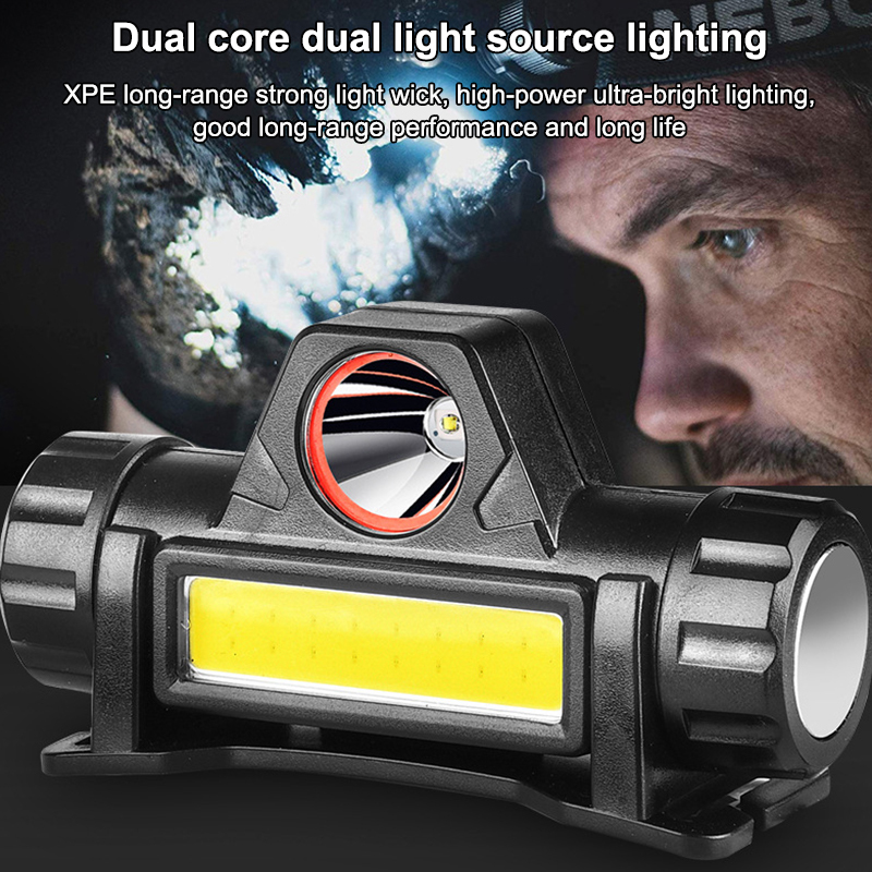New 1/2PCS Outdoor Headlights With Long Battery Life Strong Light LED Night Fishing Charging Head Mounted Magnetic Flashlight