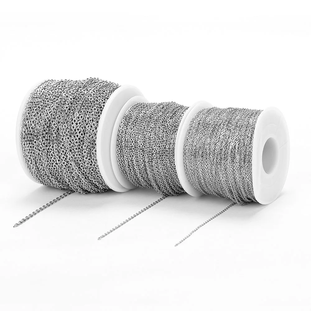 10 Meter Edelstahlkette, dünne Ketten für Halskette, Armband, Schmuckherstellung, DIY-Zubehör – Detail 10