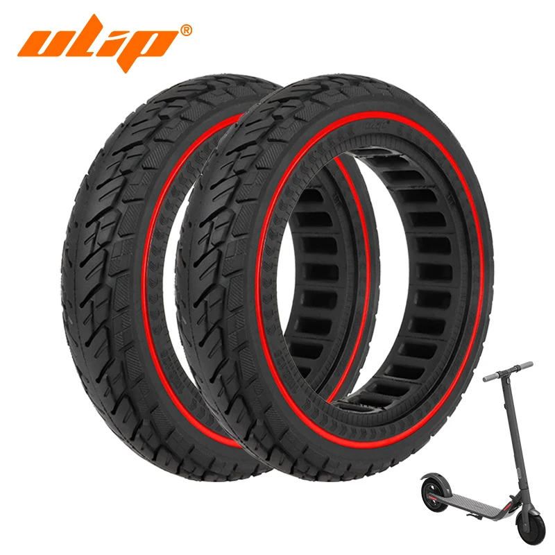 

ULIP 10*2.125 Red Line Off-Road Solid Tyres Rubber Explosion-Proof Off-Road Tire For Ninebot F20 F25 F30 F40 Electric Scooters