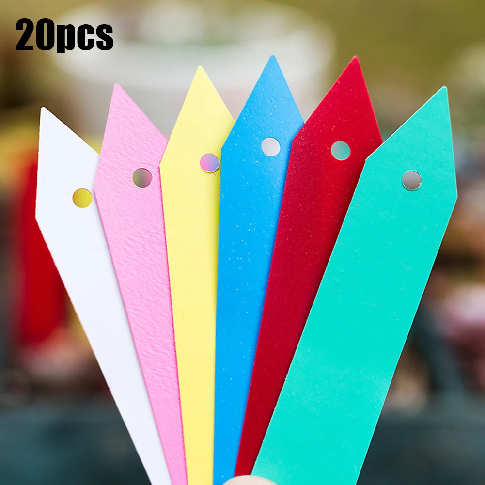 

20pcs Garden Plant Labels Plant Accessories Flower Pots Plastic Plant Tags Nursery Markers Label Tray Mark DIY Tool