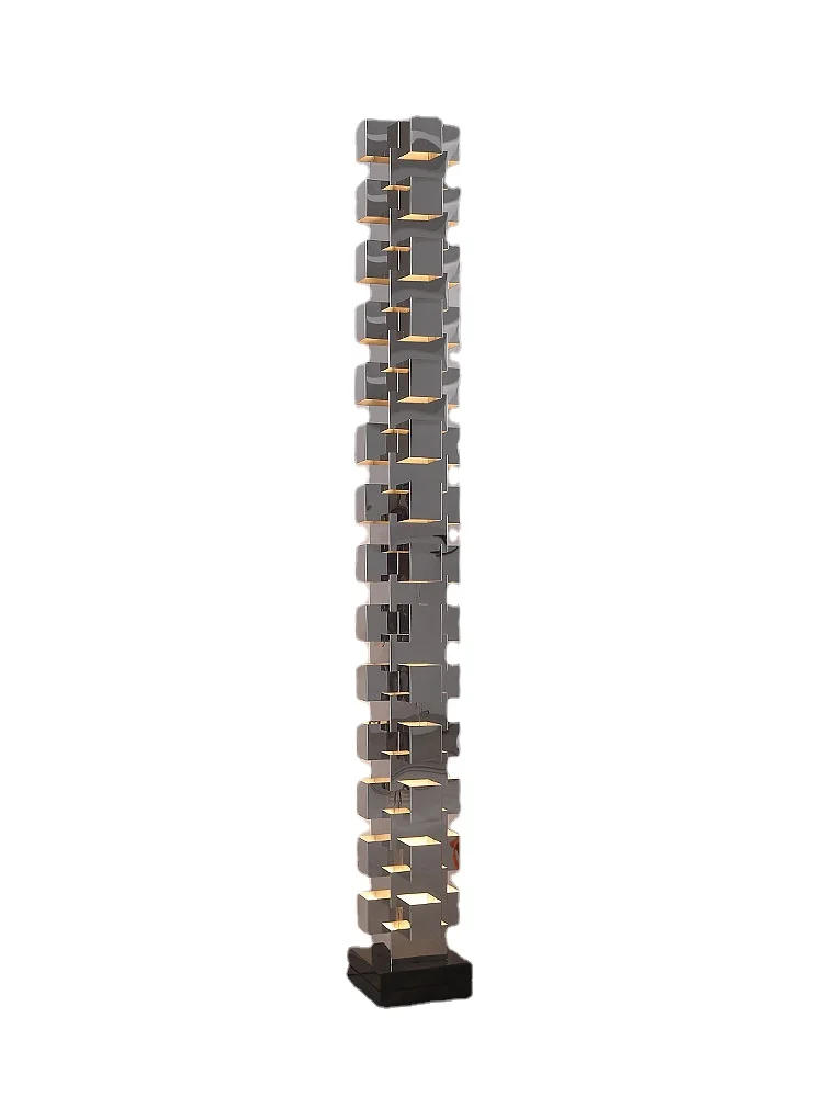 

Pqf Skyscraper Stainless Steel Floor Lamp Living Room Sales Office Model Room Sculpture Decoration