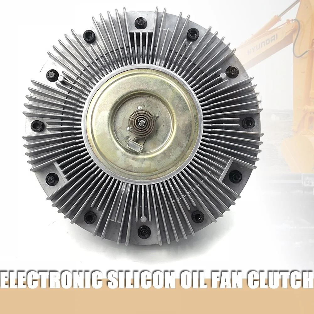 Silicon oil visco fan clutch replaces 11Q6-00370 for HYUNDAI Excavator R385-9 R375-9 Engine Cooling Part ZIQUN brand