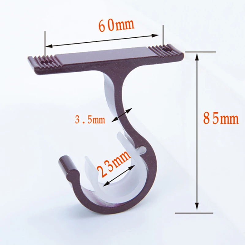 Adjustable Self Adhesive Curtain Bracket Holder Rod Hooks Wall Curtain Hanging Fixed Clip Storage Hooks Clamp Home Organizer