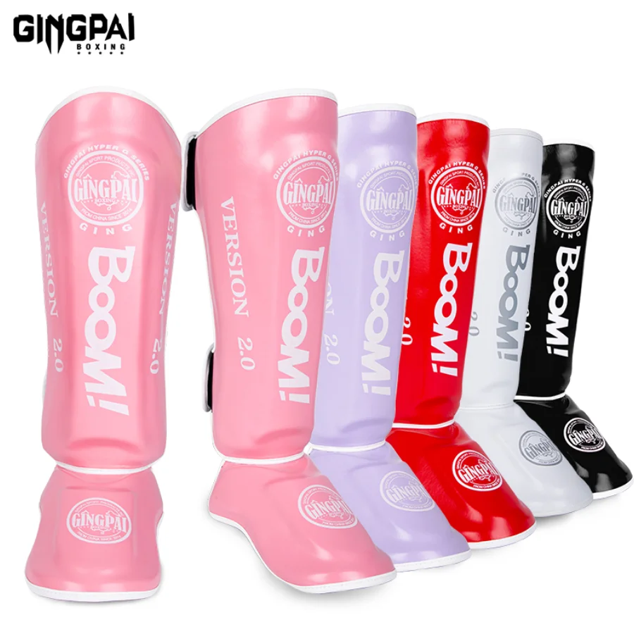 Boxing Shin Guards Ankle Protector MMA Muay Thai Training Leg Warmers Light Kicking Shin Pads One Pair