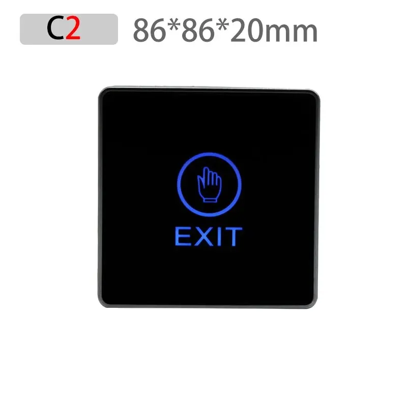 86*86mm/86*50mm Light Touch Switch Auto Reset Backlight Led Indicator Sensor Acrylic Panel Exit Button Access Control Accessory