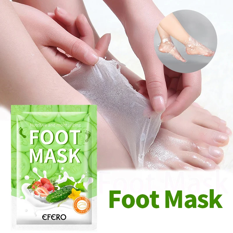 

Exfoliating Foot Mask Anti Drying Cracking Heel Peeling Moisturizing Spa Pedicure Cucumber Socks Dead Skin Remover Feet Care