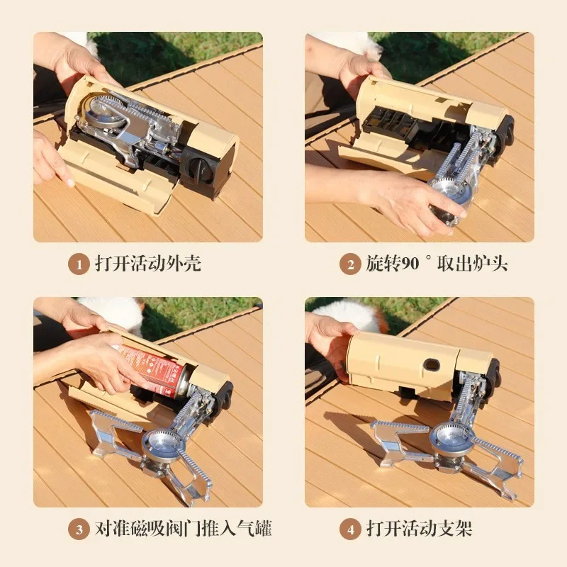 Folding Mini Cooktop gas stove Portable Butane stove Camp Tea Stuck furnace gas cooktop Outdoor equipment Home appliances