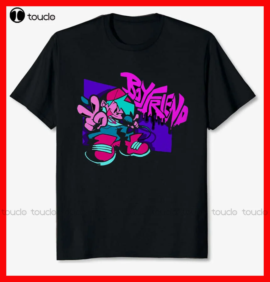 New Friday Night Funkin Boyfriend Unisex Black T-Shirt Friday Night Tee Gym Camicie Uomo Cotton Tee Xs-5Xl Streetwear Tshirt Retro