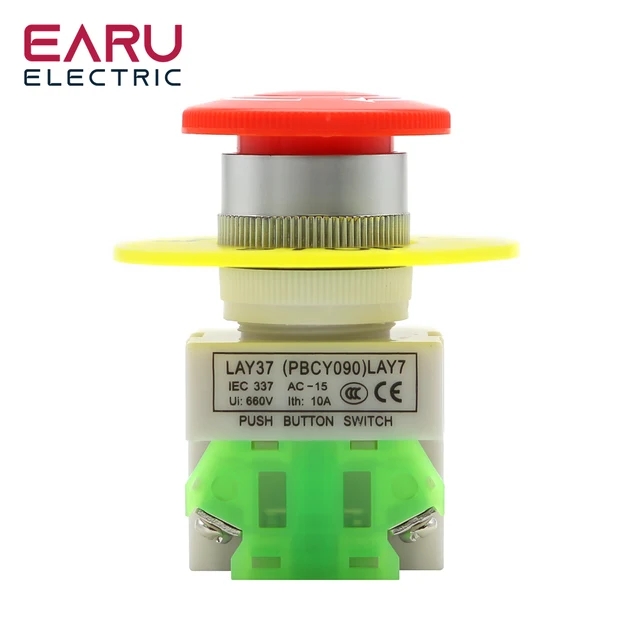 Baomain Emergency Stop Switch - Weatherproof Push Button 660V With Box