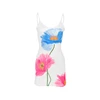Sexy Mini Dress Women Summer New White Fashion O-Neck Streetwear Print Sleeveless Dress Strap Backless Casual Slim Elegant Dress 5