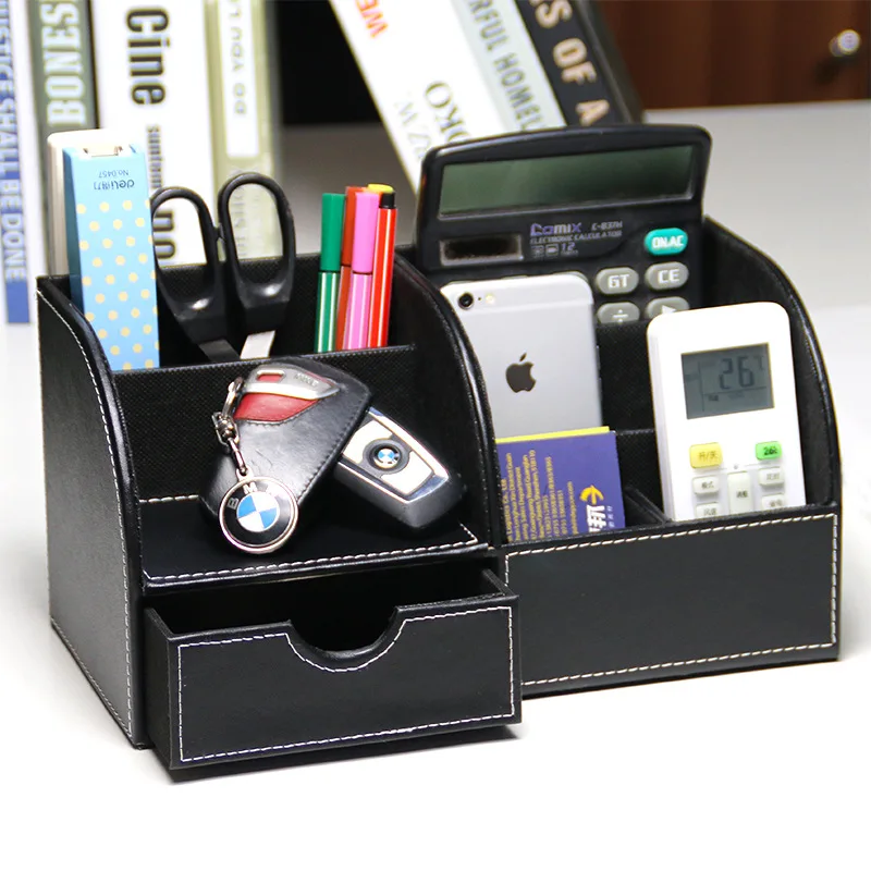 Desktop Pen Holder Stationery Holder Pencil Cosmetics Organizer for Desk Office School Storage Case Accessories 1Pc