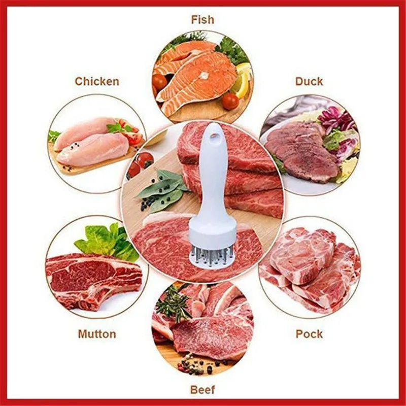 Manual Meat Grinder Tender Meat Needle Profession Tenderizer Needle With Stainless Steel Kitchen Tools