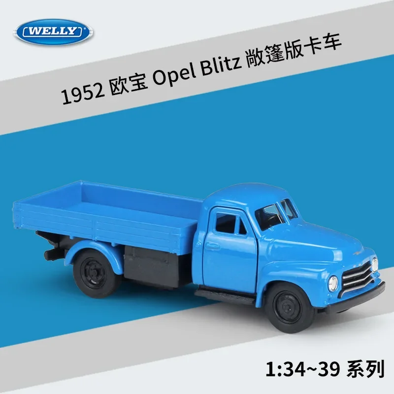 WELLY 1:36 Opel Blitz Truck Alloy Pickup Car Model Diecast Metal Toy Vehicles Car Model High Simulation Collection Gift