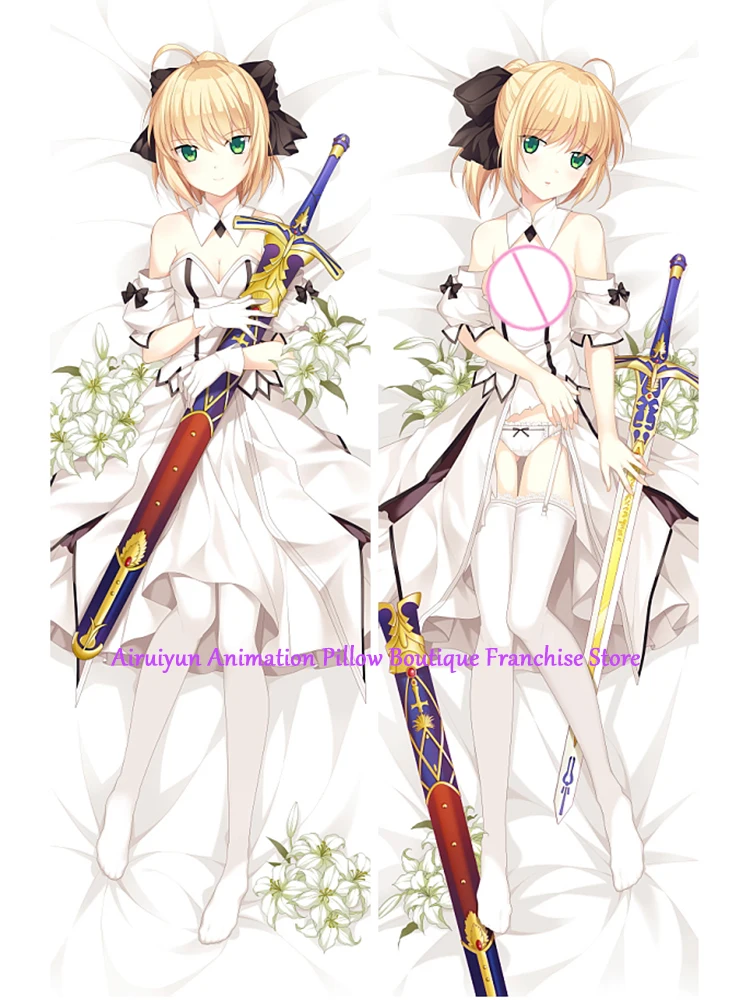 

Anime Dakimakura Pillow Case Saber Sexy and Busty Beautiful Girl Double-Sided Halloween Decoration
